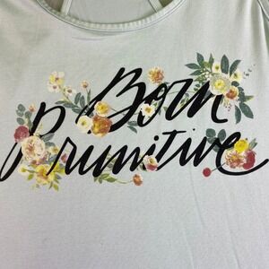 Born Primitive Tank Top Women's Medium Green Floral Racerback Athletic Gym Yoga